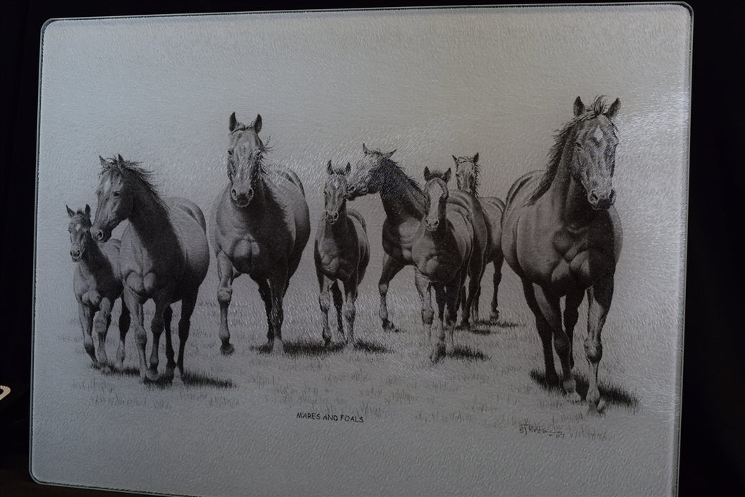 Mares and Foals - Cutting Board